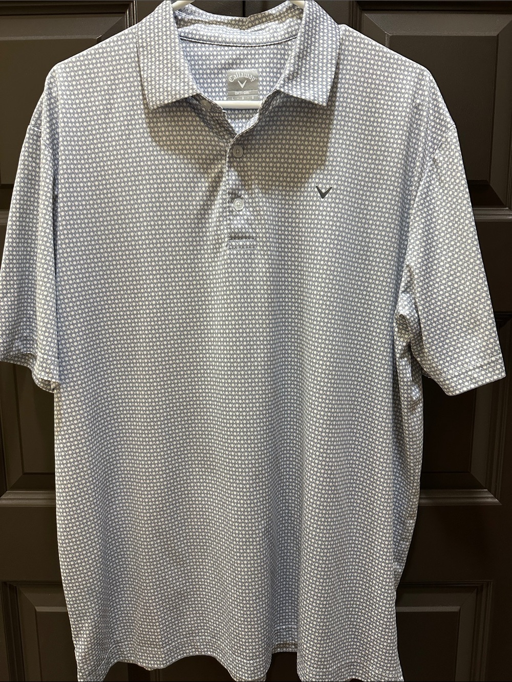 Callaway Light Gray Microprint Polo